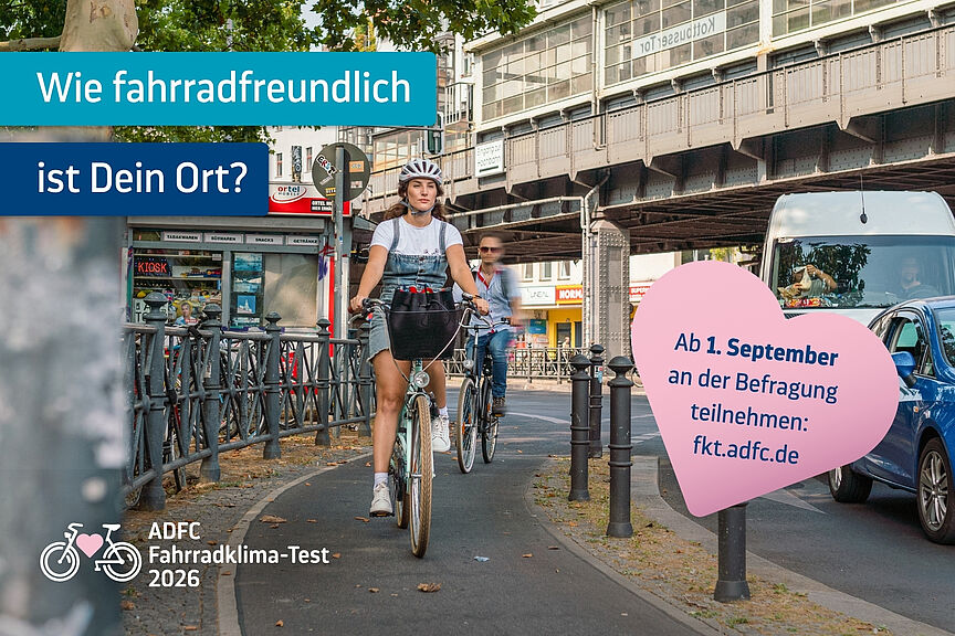 ADFC-Fahrradklima-Test 2026: Save the Date FKT + FKT Jugendliche - Save the Date: Motiv Urban FKT26 1620x1080px