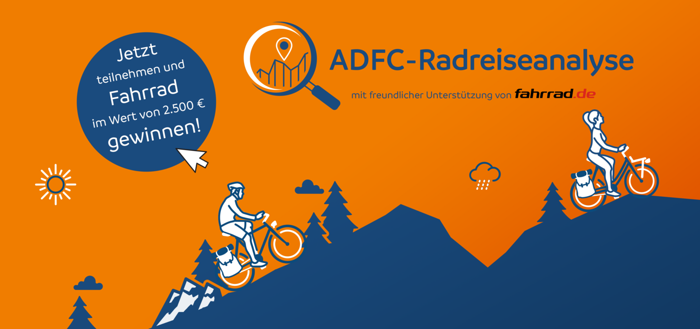 Titelgrafik ADFC-Radreiseanalyse 2022