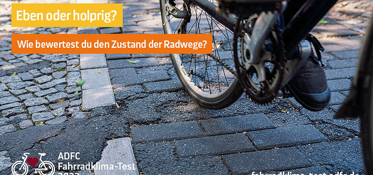 ADFC-Fahrradklima-Test 2022: Sharepic Wegequalität ADFC-Fahrradklima-Test 2022: Sharepic Wegequalität
