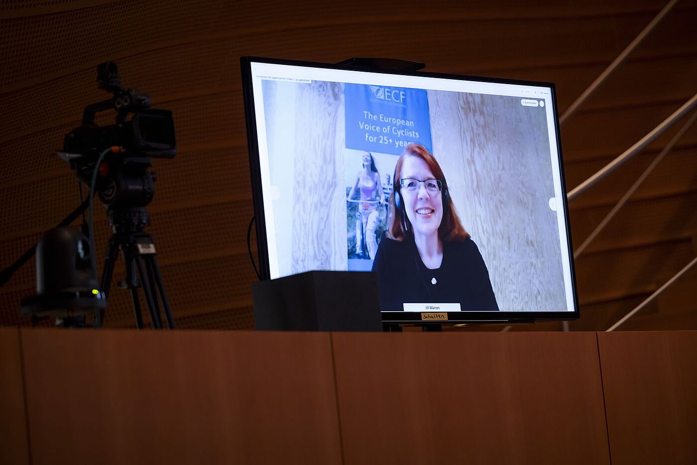 Parlamentarischer Abend So geht #Fahrradland: ECF-Geschäftsführerin Jill Warren. 