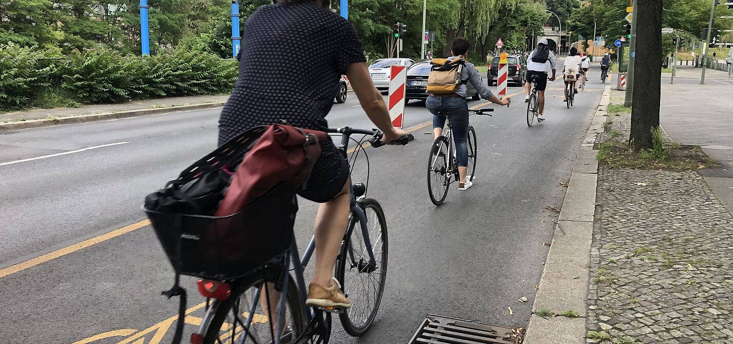 Popup-Bikelane in Berlin Popup-Bikelane in Berlin