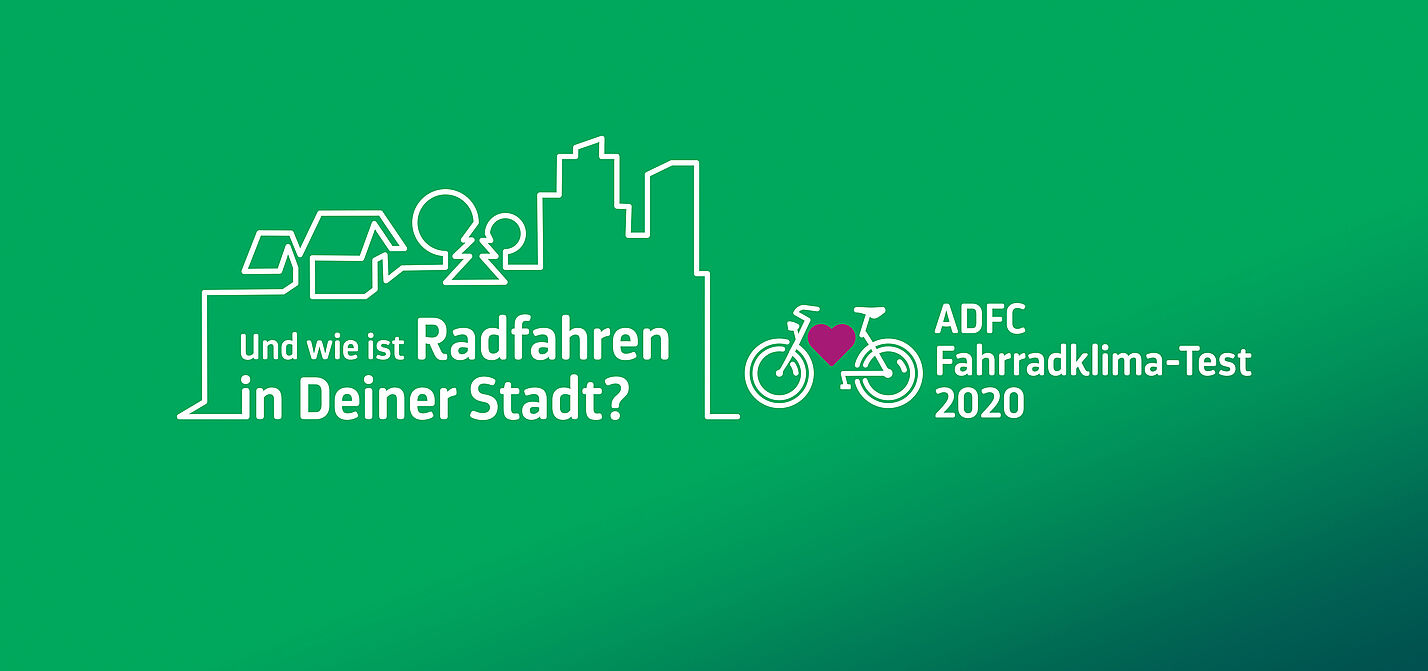 Fahrradklima-Test Keyvisual grün Fahrradklima-Test Keyvisual grün